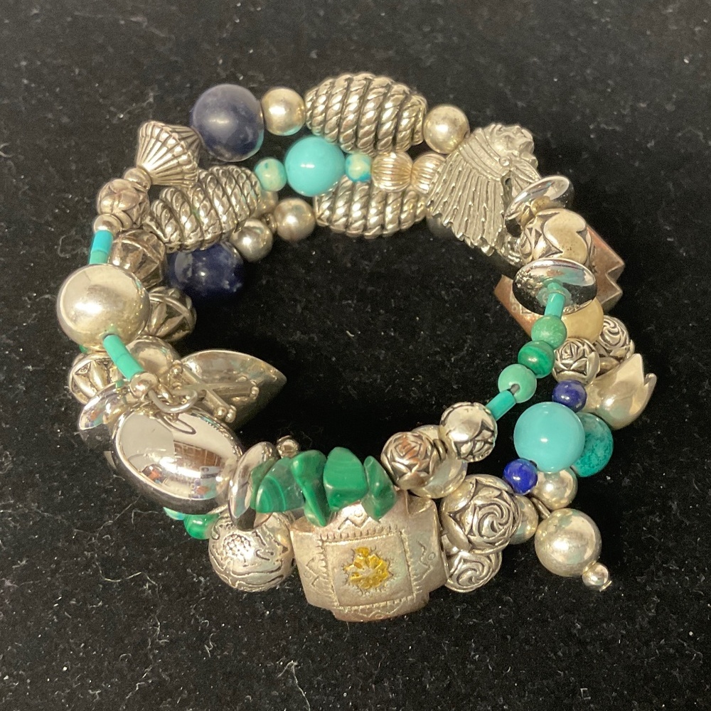 Southwest Coil Charm Bracelet